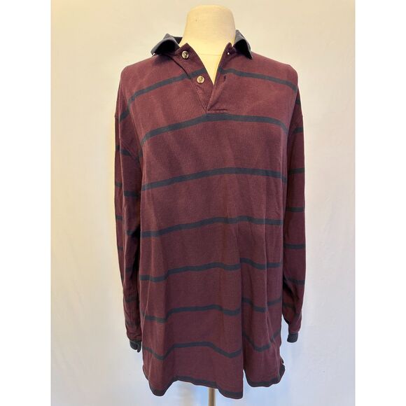 Vintage Denim Ridge Originals 100% Cotton Purple Striped Collared Shirt Sz Large - Picture 6 of 8